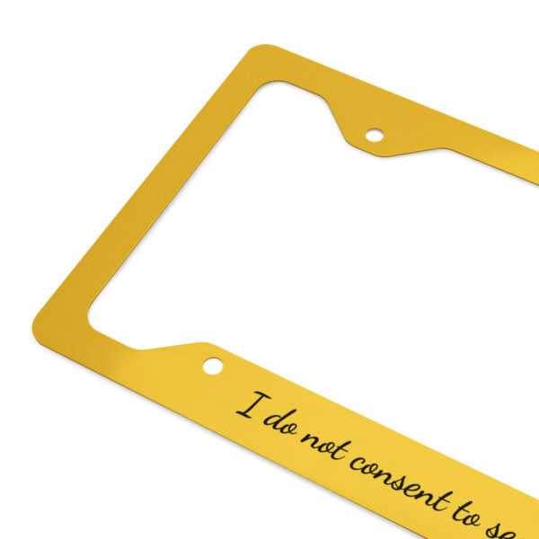 Metal license plate frame